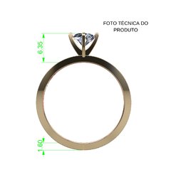 ANEL DE NOIVADO OURO E DIAMANTE DE 50 PONTOS- TAKEN50 - online store