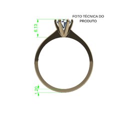 ANEL DE NOIVADO OURO AMARELO E DIAMANTE 50 PONTOS - LOVE 50 - loja online