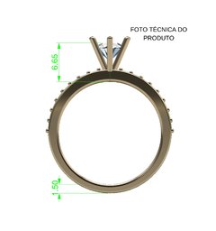 ANEL DE NOIVADO OURO E DIAMANTES 50 PONTOS -IDO50 - online store