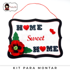 Enfeite para Porta Home Sweet Home - Fazendo Arte com Rosana Noriko