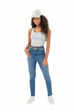 1000121982-D000I BLUSA CROPPED MALWEE KIDS CORSET EM RIBANA PRATA