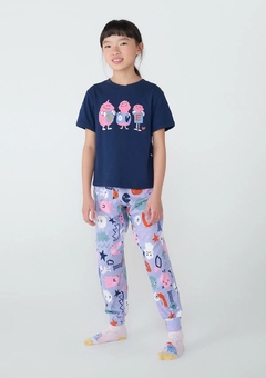 56E41CEN PIJAMA HERIING KIDS ESTAMPADO AZUL MARINHO