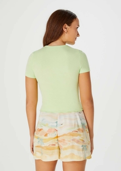 4H15WKUEN BLUSA HERING COM FRUFRU RIBANA VERDE - comprar online