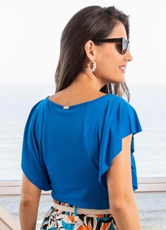 3685536 BLUSA AZUL BIC EM MALHA DE VISCOSE COM ELASTANO - comprar online