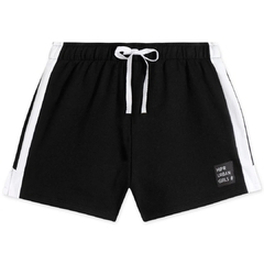 14000245-00084 SHORTS HAPIER EM MOLETOM PRETO