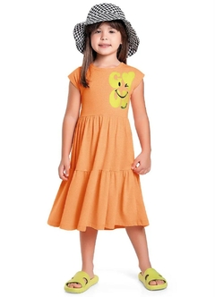 102203142 VESTIDO FAKINI KIDS LARANJA FLUOR