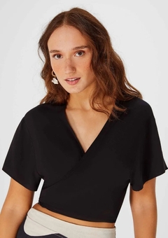 HFDDN10EN BLUSA CROPPED HERING COM AMARRAÇÃO PRETO