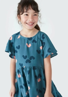 CAP81BEN VESTIDO HERING KIDS ESTAMPADO AZUL