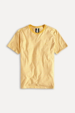 0054635-001 CAMISETA RESERVA LISTRADO LINHO AMARELO - comprar online