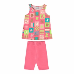 1000120122-DJ49A CONJUNTO MALWEE KIDS ROSA CLARO TROPICAL