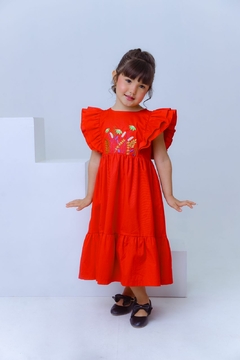 1075-1 VESTIDO LALOOK MATISSE VERMELHO