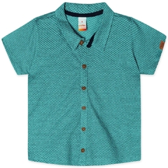 10320184-77581 CAMISA MANGA CURTA INFANTIL MASCULINA MARISOL VERDE