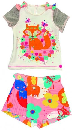 CJ1.04.042 CONJUNTO MALAGAH MC BLUSA E SHORT-SAIA ESTAMPADO