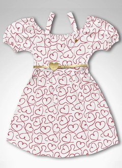 102203670 VESTIDO PLAYGROUND ESTAMPA CORAÇÃO BRANCO