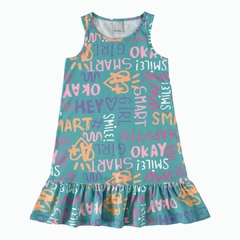 1000116256-DF54A VESTIDO MALWEE KIDS ESTAMPADO