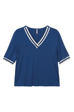 183471-6025 BLUSA MARIALICIA VISCOSE AZUL - comprar online