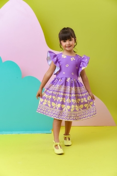 1063-1 VESTIDO LALOOK COM VIES LILAS