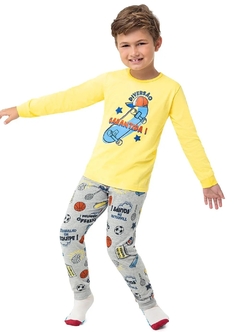 1000109554-00170 PIJAMA MALWEE KIDS AMARELO