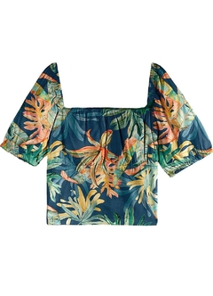 1000100122-C545A BLUSA CROPPED MALWEE TROPICAL VERDE