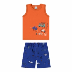 1000120502-00400 CONJUNTO MALWEE KIDS LARANJA ESCURO