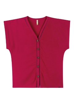 182737-4496 BLUSA MARIALICIA EM VISCOSE ROSA PINK