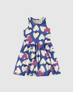 1000113018-DM53B VESTIDO MALWEE KIDS EVASE AZUL ESCURO BORBOLETA