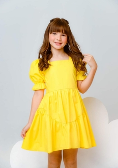 2496-1 VESTIDO NANY KIDS VICTORIA AMARELO