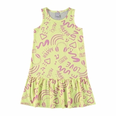 1000118952-DH96B VESTIDO MALWEE KIDS ESTAMPADO