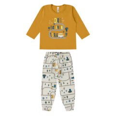 1000119452-00397 PIJAMA MALWEE KIDS AMARELO