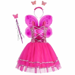 1B906RP FANTASIA FADA BORBOLETA ROSA PINK