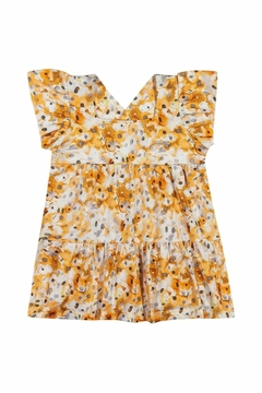 173396-3567 VESTIDO COLORITTA ESTAMPADO AMARELO/BRANCO