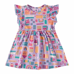 1000116339-DF74A VESTIDO MALWEE KIDS ESTAMPADO