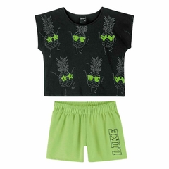 51661-9010 CONJUNTO AMORA TEEN PRETO/VERDE - comprar online