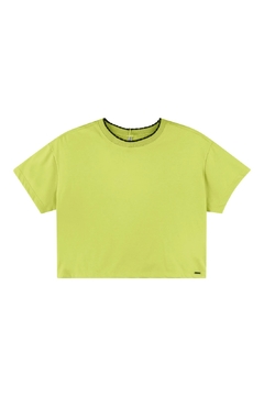 183037-5135 BLUSA MARIALICIA COM DETALHE NA GOLA VERDE