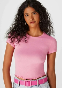 4H15KT7EN BLUSA HERING COM FRUFRU RIBANA ROSA