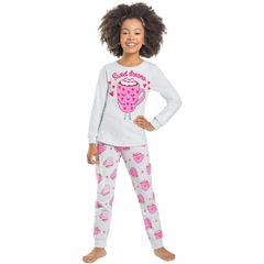 208131-0467 PIJAMA KYLY ESTAMPADO MESCLA CINZA