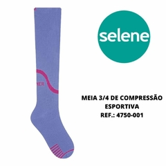 4750-001-683 MEIA ESPORTIVA SELENE LAVANDA/PINK FLUOR