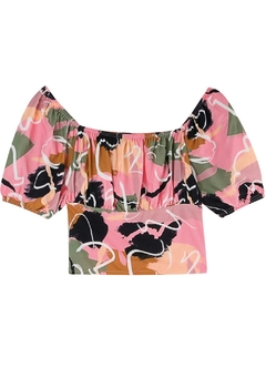 1000099270-C404B BLUSA ENFIM ESTAMPADO ROSA/PRETO