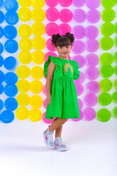 1039-11 VESTIDO ANALU LALOOK VERDE