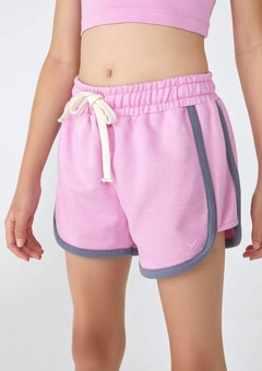 55RHKSXEN SHORT HERING KIDS EM MOLETOM ROSA