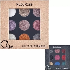 HB-8407 PALETA DE SOMBRA GLITTER RUBY ROSE