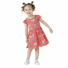 1000124301-DH12C VESTIDO MALWEE KIDS ESTAMPADO