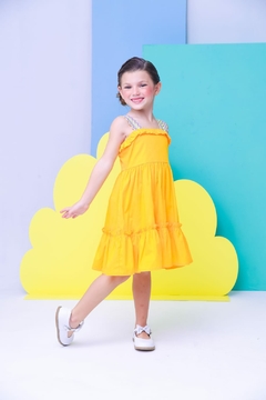 200736-1 VESTIDO LUANA NANY KIDS AMARELO