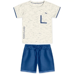 10320084-88059 CONJUNTO CURTO DINOSSAURO INFANTIL MASCULINO MARISOL BEGE