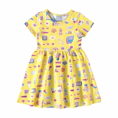 1000116363-DF94A VESTIDO MALWEE KIDS AMARELO