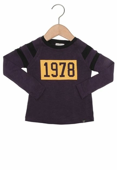 CGOSL01BL322-05 BLUSA CALVIN KLEIN KIDS FAIXAS NAS MANGAS BERINJELA