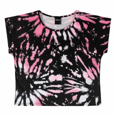 51612-9010 BLUSA AMORA CROPPED TIE DYE PRETO - comprar online