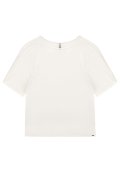 49263-0110155 BLUSA LUNENDER MAIS MULHER COM ABERTURA NOS OMBROS BRANCO OFF WHITE - comprar online