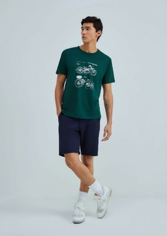 4F8714YEN CAMISETA HERING ESTAMPADA VERDE