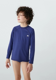 C0D71AEN CAMISETA HERING KIDS PROTEÇÃO UV AZUL MARINHO